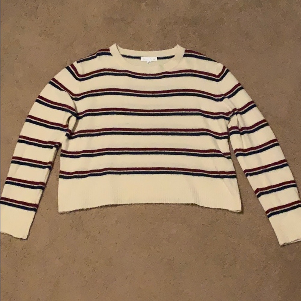 Cropped striped sweater